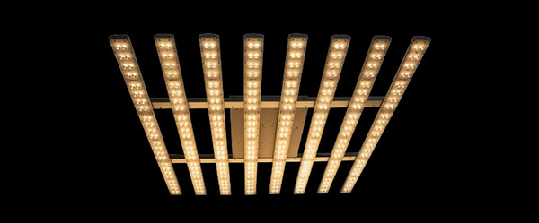 Esttech Halo LED grow light with warm white spectrum enabled for balanced plant growth