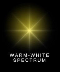 Warm white spectrum icon indicating warm white output in Esttech LED grow lights